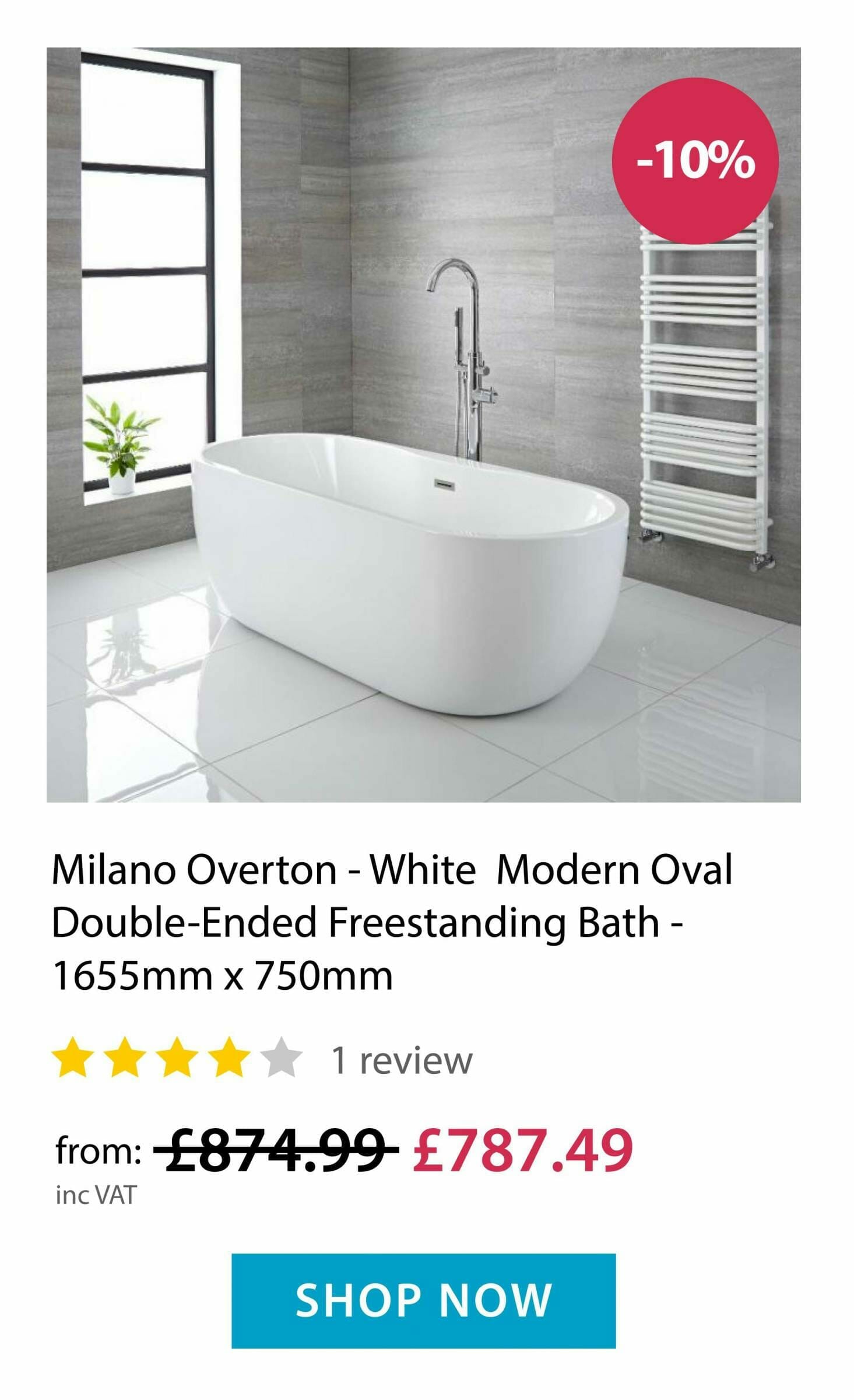 Milano Overton - Freestanding Bath