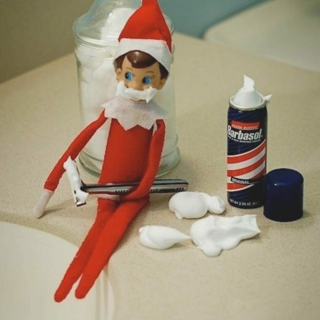 Elf has a shave