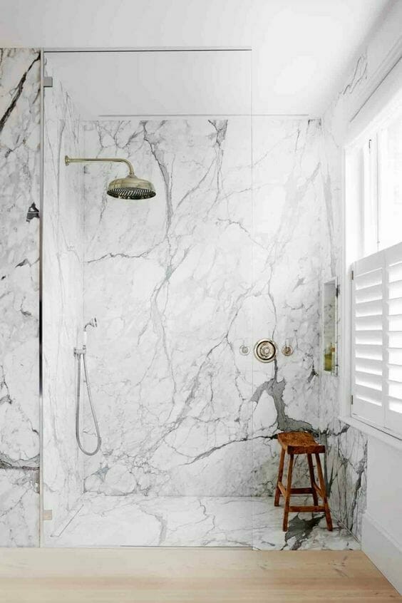 Marble Shower Wall